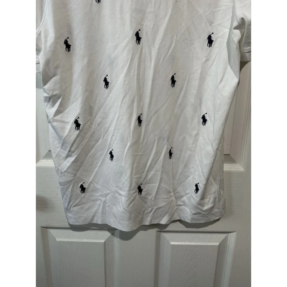 Polo Ralph Lauren Classic Fit Multi-pony Polo - White -‎ Size: M